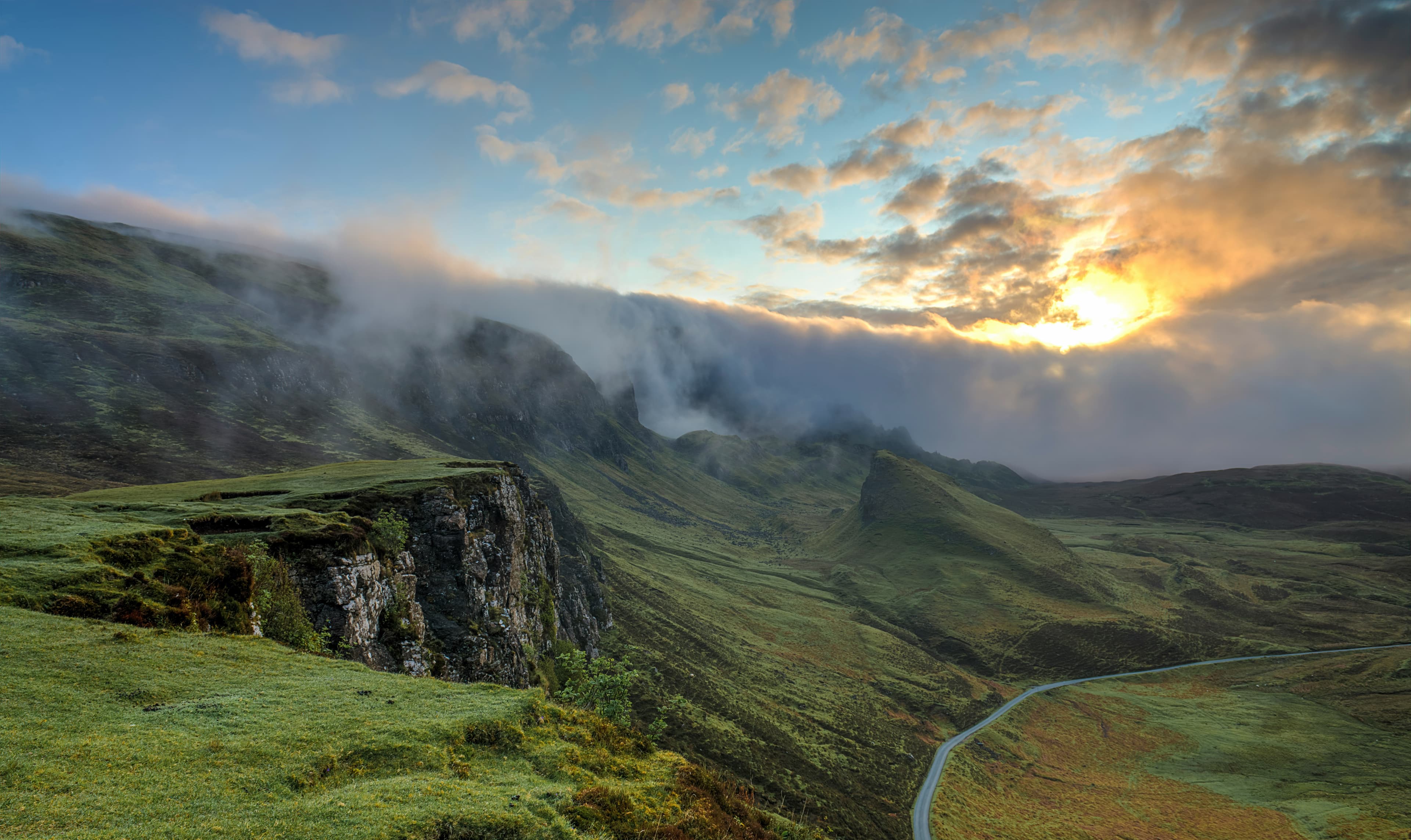 Misty mountain landscape